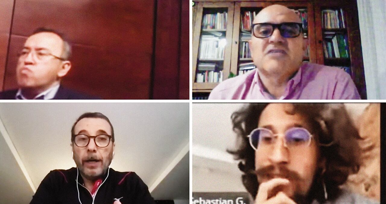 Alfonso Prada, Vinicio Alvarado, Xavier Vendrell y Sebastián Guanumen participaron en los encuentros y reuniones para definir la estrategia de campaña contra los otros candidatos.