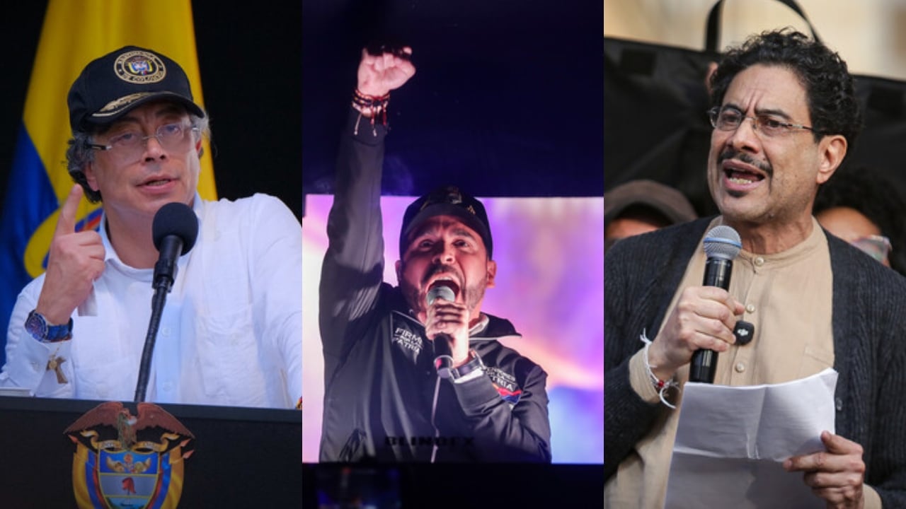 De izquierda a derecha: Gustavo Petro, Abelardo de la Espriella e Iván Cepeda.