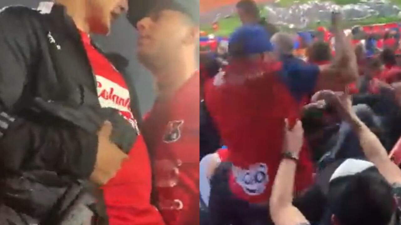 Riña en el estadio Atanasio Girardot de Medellín.