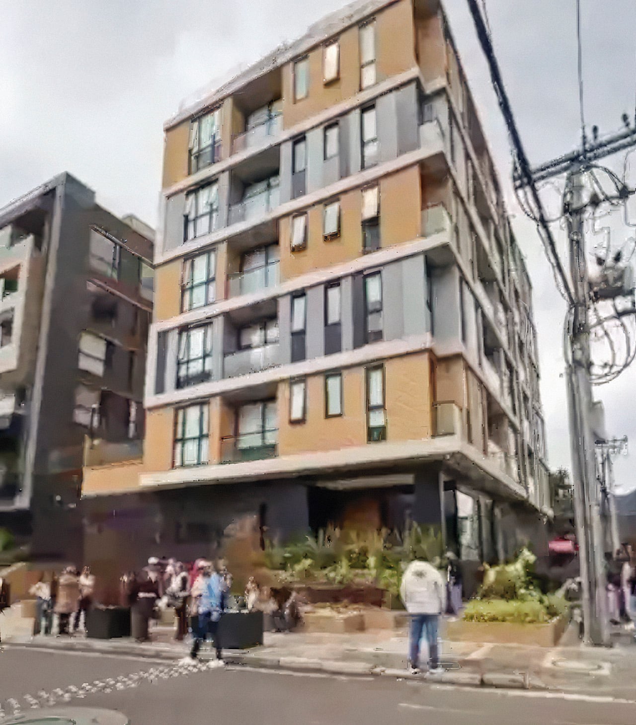 Fachada del edificio donde se produjo el hecho en el que fue señalado Grant Gail