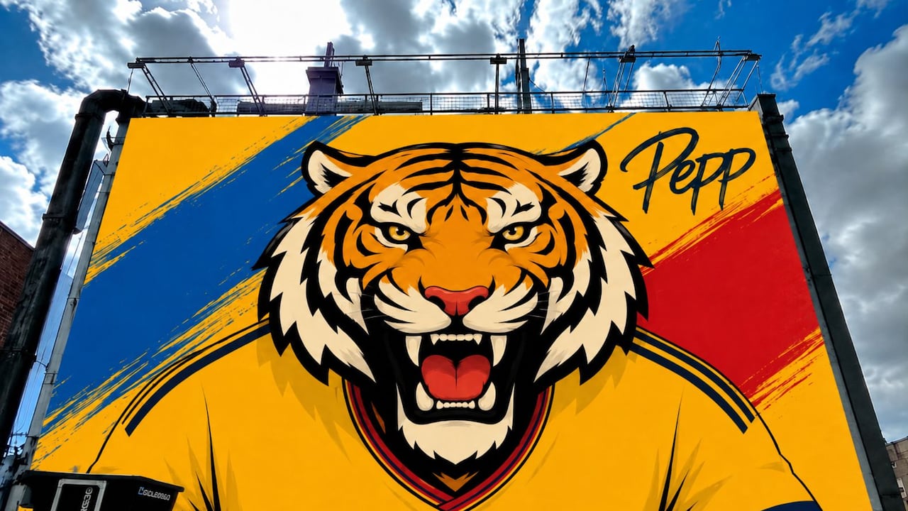 En el corazón de Chapinero pintaron un mural en favor del Tigre.