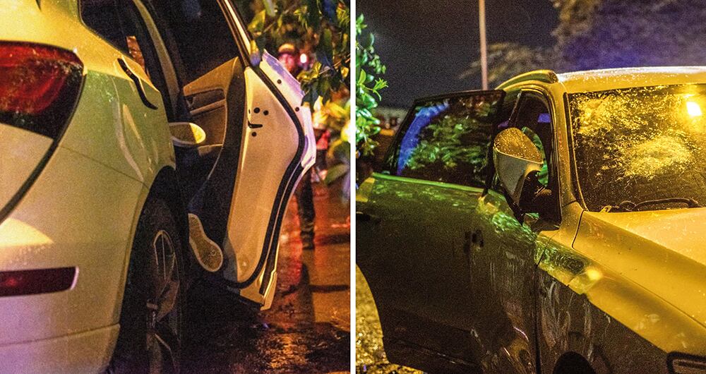 Imágenes de como quedó el carro después de la tragedia.