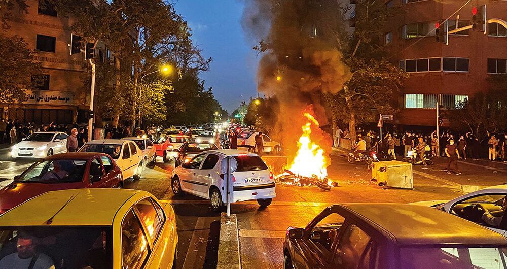 Imágenes de las protestas en Irán.