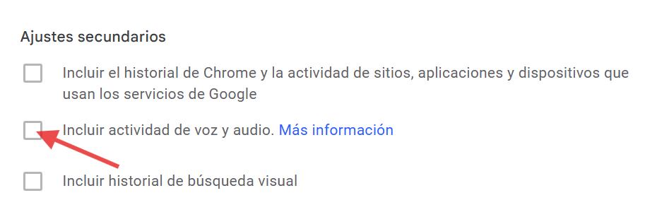 Google ofrece la opción de eliminar grabaciones antiguas y evitar que se sigan guardando nuevas.