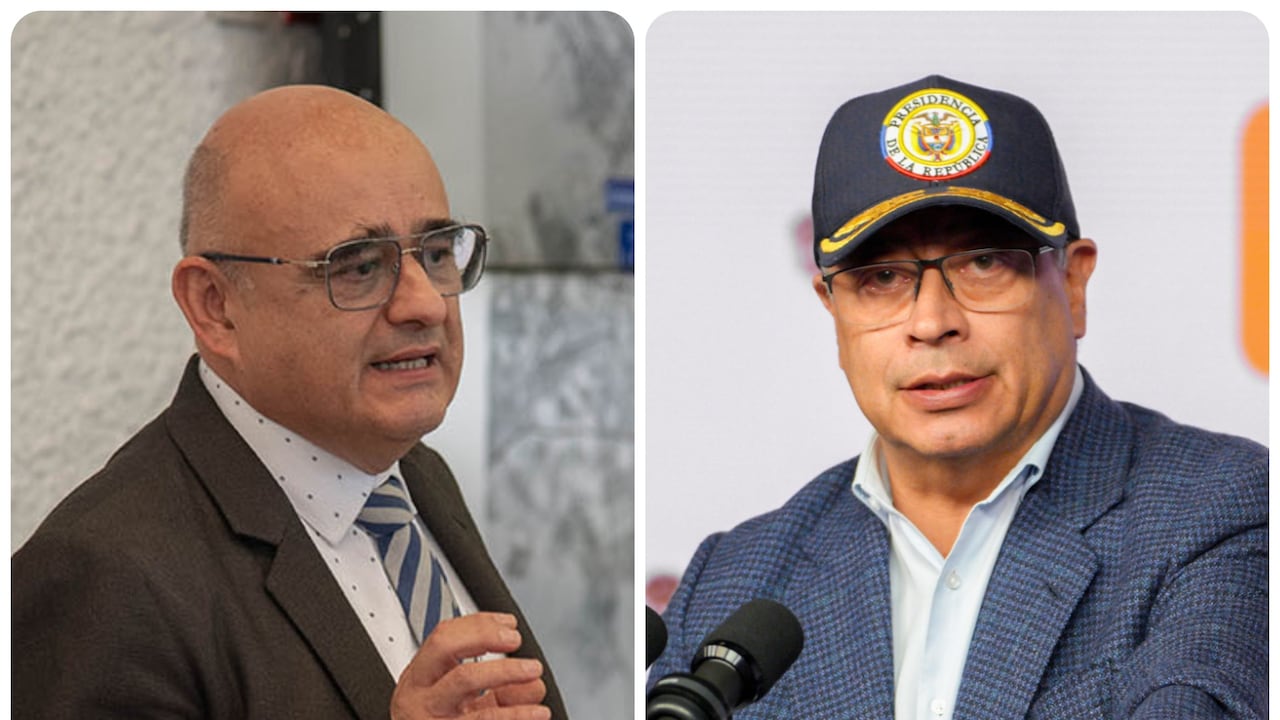 El rector de la Universidad Nacional, José Ignacio Peña, y el presidente de Colombia, Gustavo Petro.
