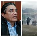 Enrique Gómez arremete contra Gustavo Bolívar por acompañar manifestaciones de la primera línea en Bogotá.