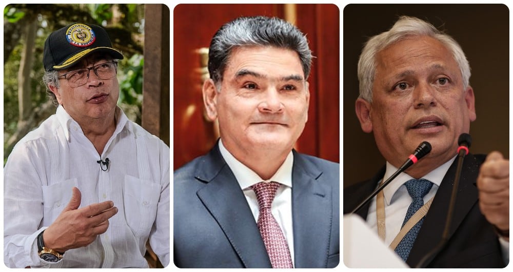 Gustavo Petro, Gregorio Eljach y Hernán Andrade.