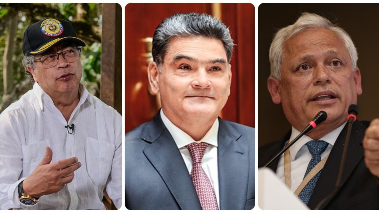 Gustavo Petro, Gregorio Eljach y Hernán Andrade.
