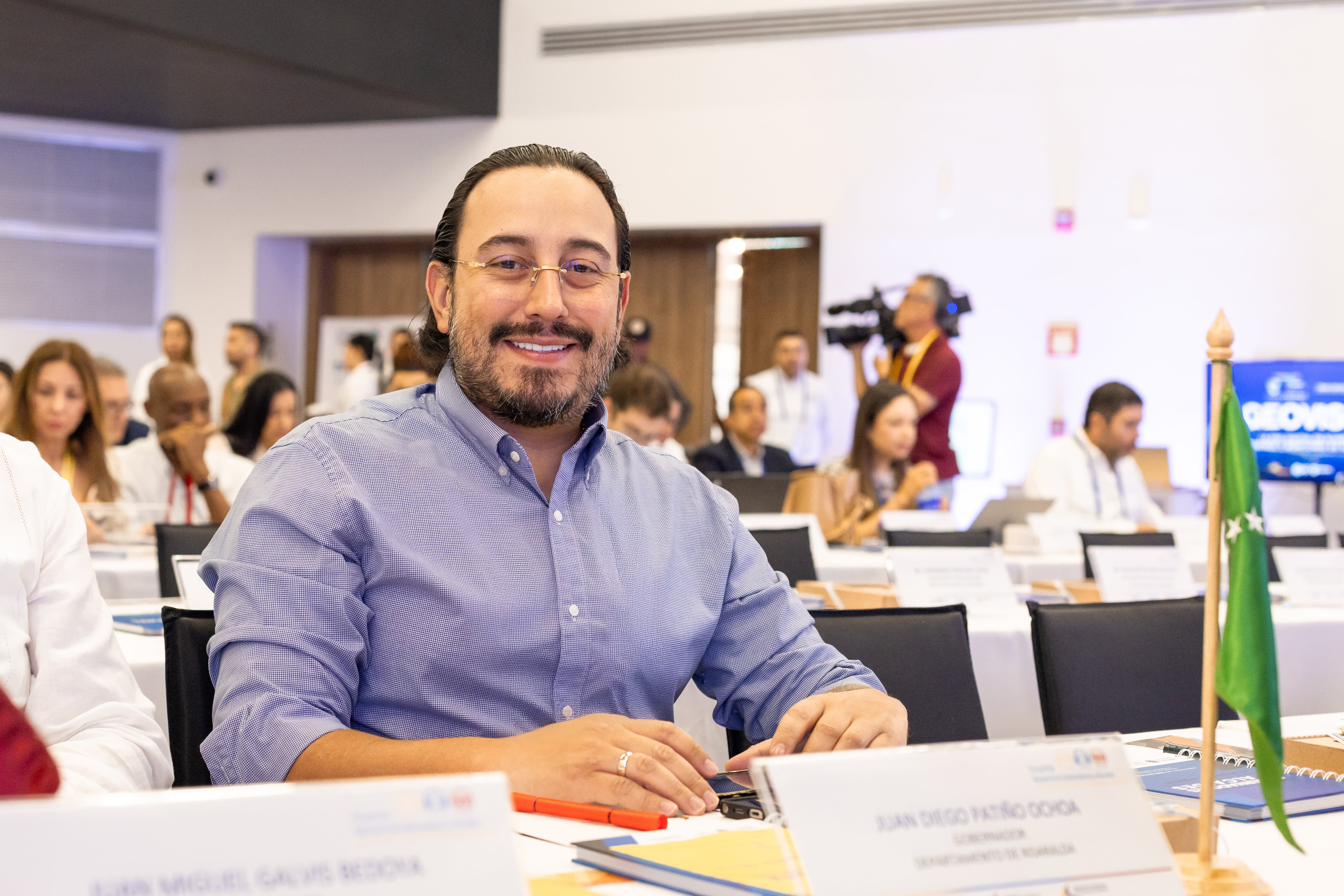 El gobernador de Risaralda, Juan Diego Patiño, vincula el proyecto del tren del café a una meta expresa en su plan de desarrollo.