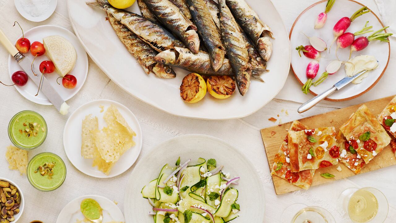 tabla de comida saludable, verduras, comida sana, ensalada.