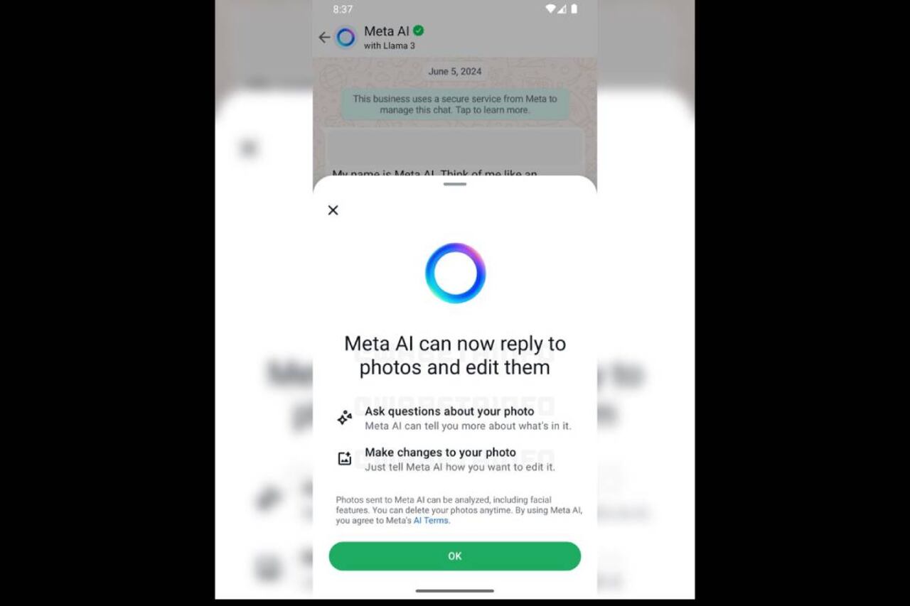 WhatsApp usará la IA para editar fotos.