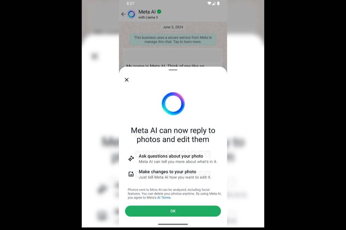 WhatsApp usará la IA para editar fotos.