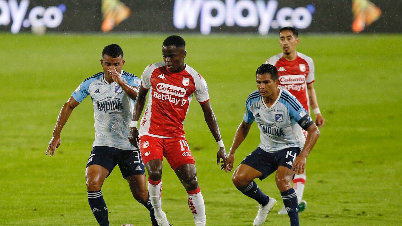 Imagen del partido entre Millonarios e Independiente Santa Fe, por la fecha 10 del segundo semestre de la Liga colombiana 2023.