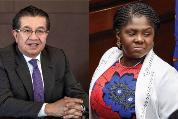 El exministro de Salud, Fernando Ruiz, y la vicepresidenta Francia Márquez