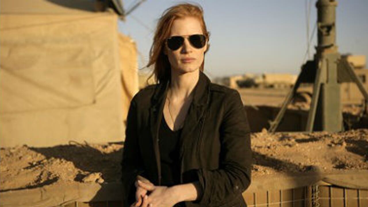 La actriz Jessica Chastain en su papel como Maya, una agente de la CIA quien fue clave para dar con el paradero de Osama Bin Laden.