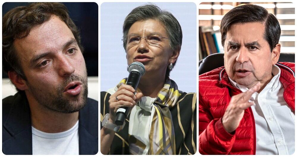 Luis Ernesto Gómez, Claudia López y Juan Fernando Cristo.