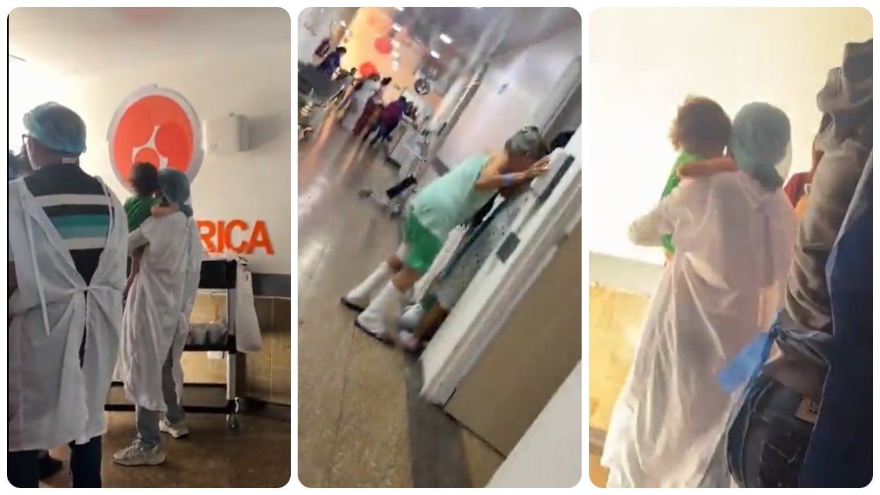 Imagenes de video en redes sociales sobre el terremoto en un hospital de Armenia.