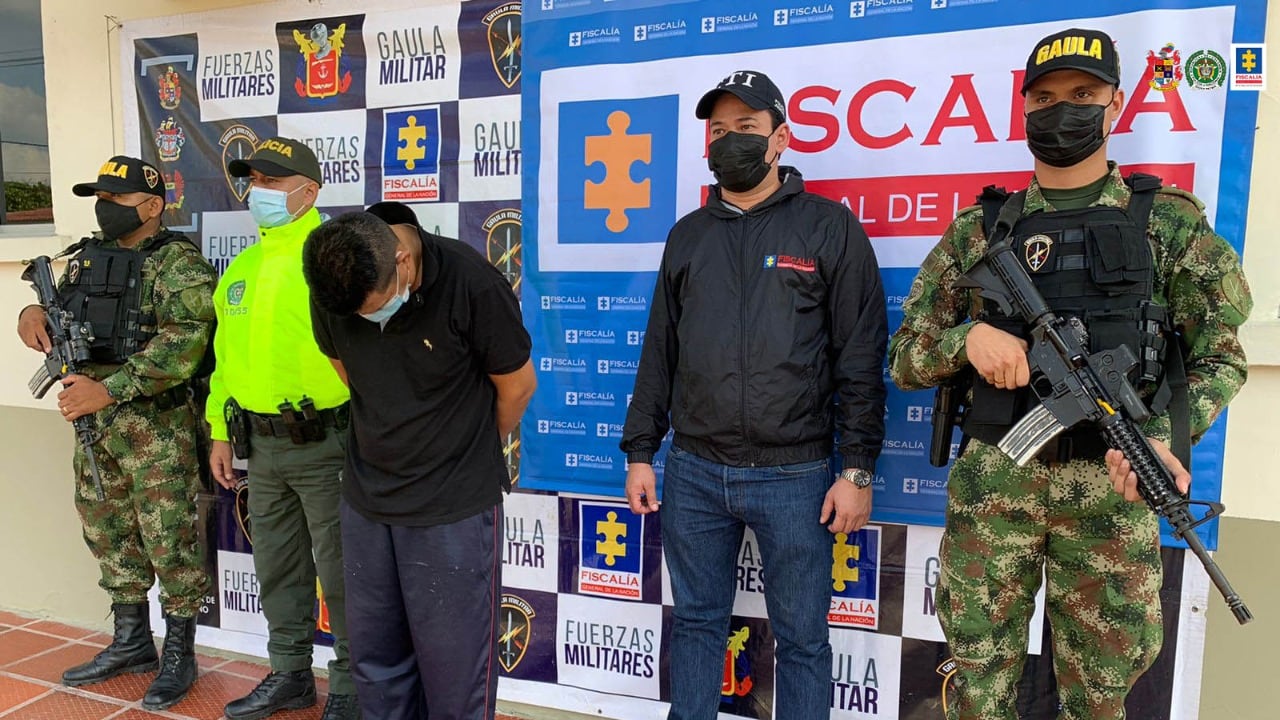 César Andrés Morales Rojas, tras su captura.