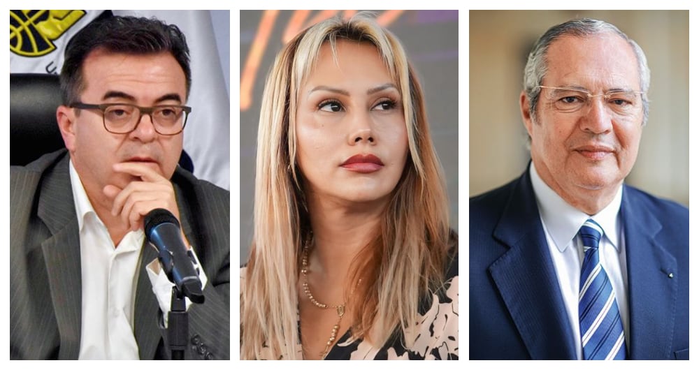 Olmedo López, Sandra Ortiz e Iván Name