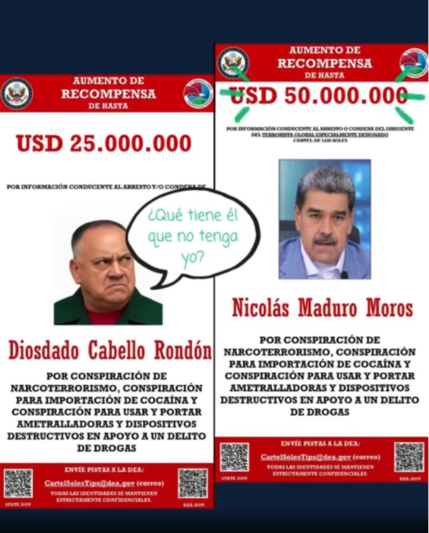 Cabello y Maduro- Foto de Redes Sociales