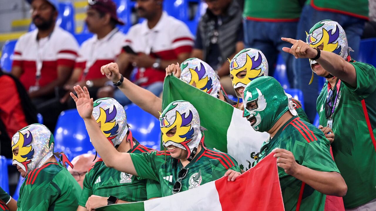 Hinchas mexicanos en el Mundial de Qatar.