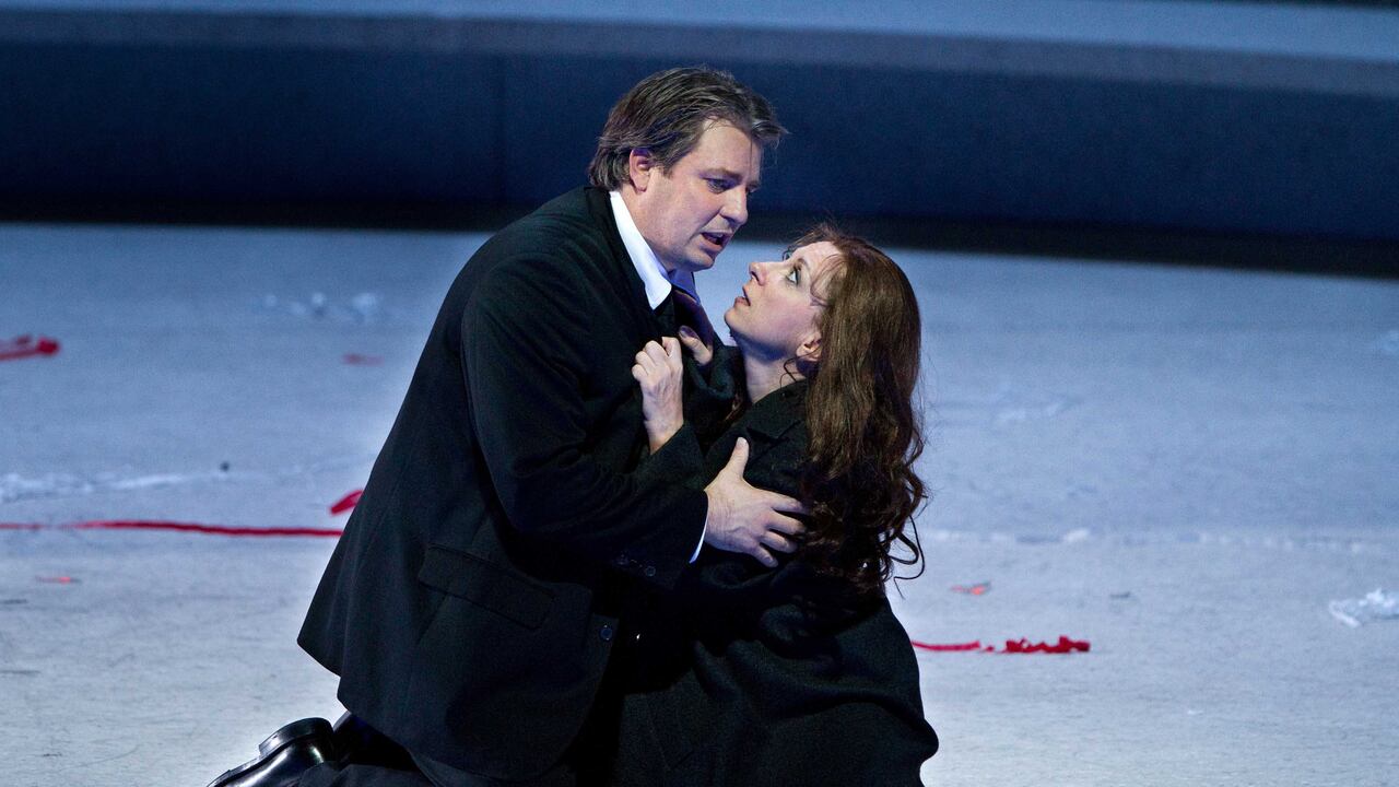 Matthew Polenzani (Alfredo) y Natalie Dessay (Violetta) en La Traviata de Verdi.