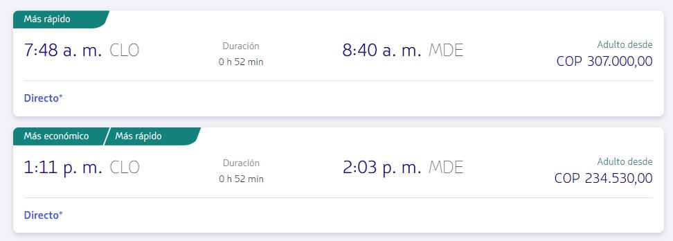 LATAM vuelo Cali Medellín 2 de noviembre.