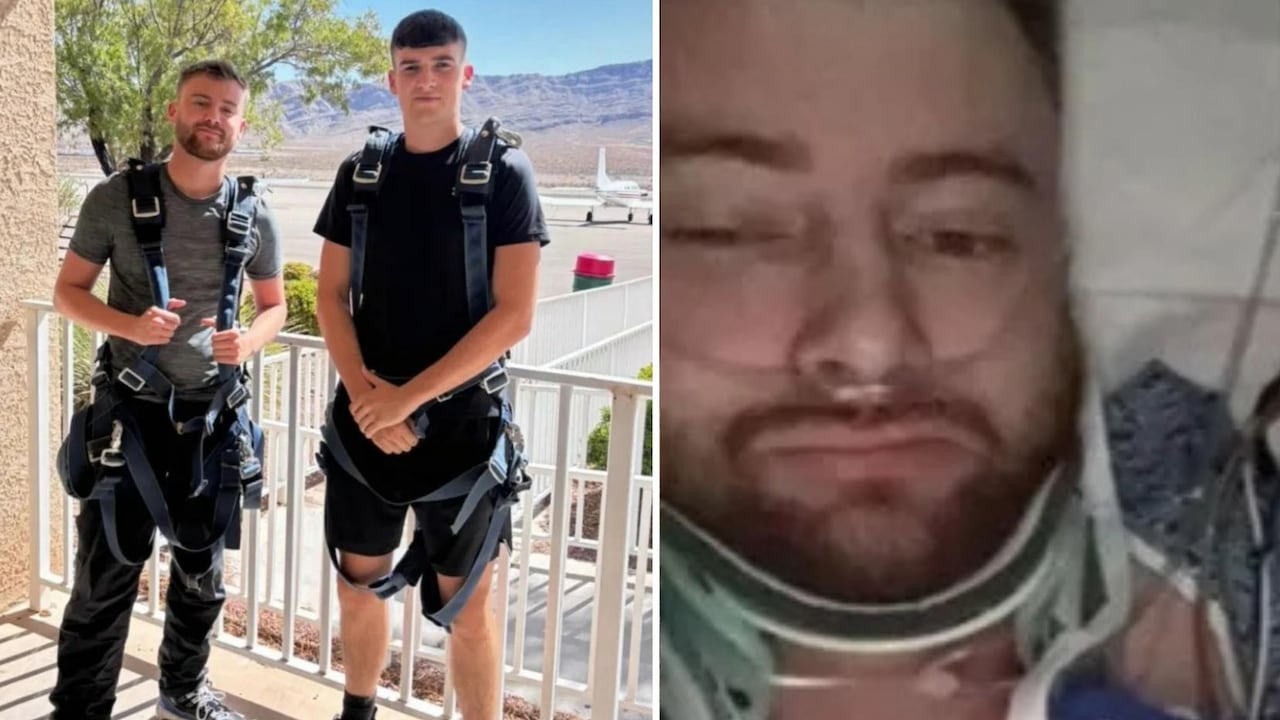 Mitchell Deakin sobrevivió tras una caída de más de 3 kilómetros. Credit: GoFundMe/The Nightly