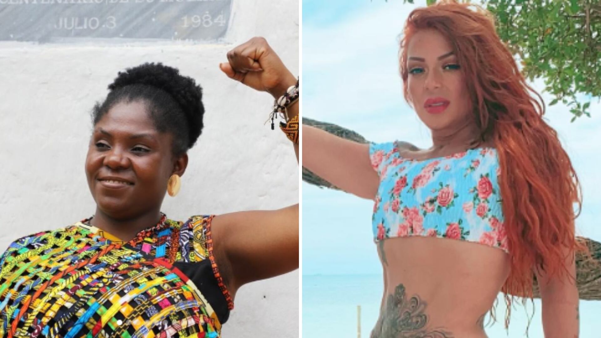 Marbelle y Francia Márquez collage