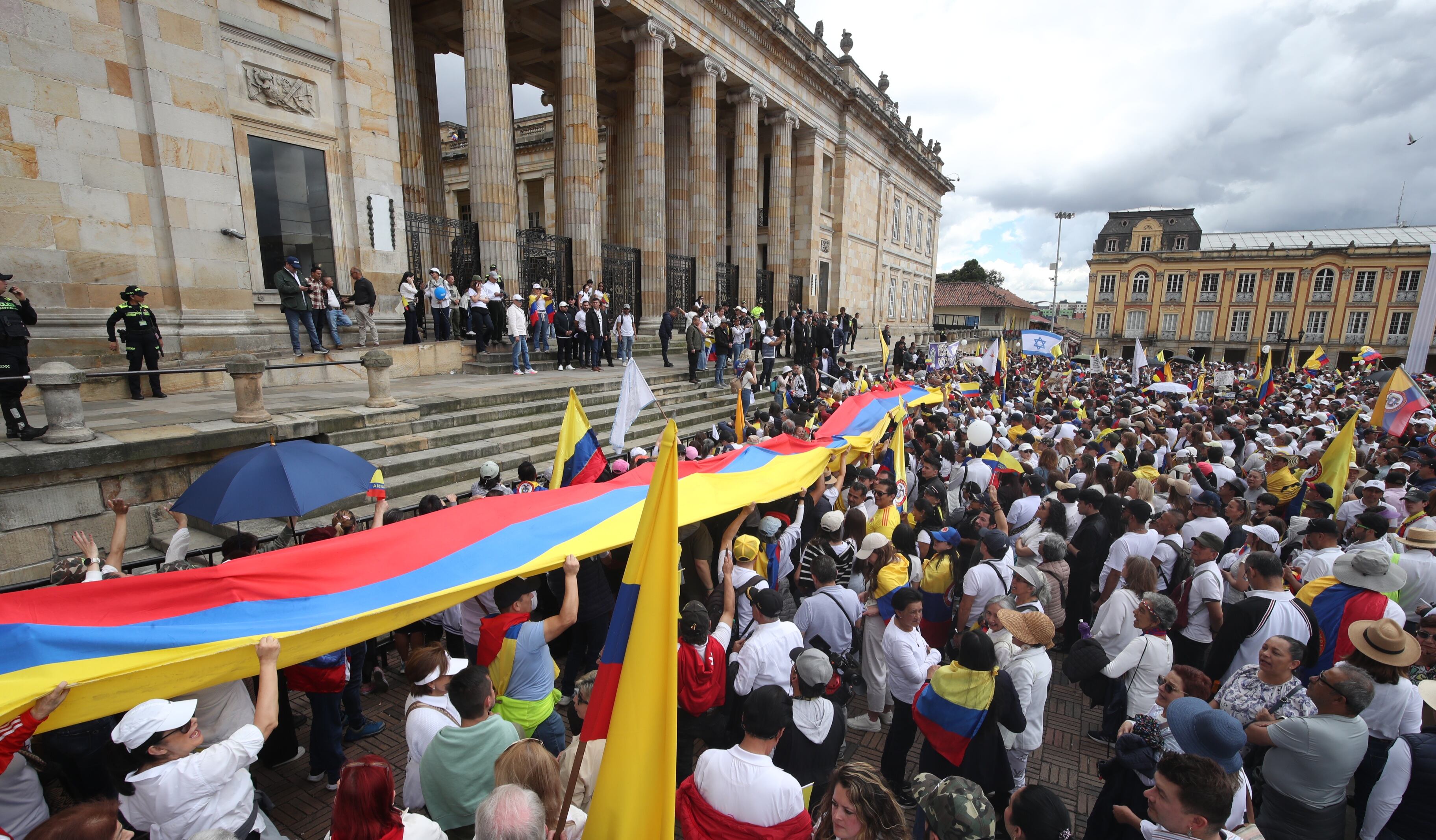 Marcha del silencio en Bogotá, plaza de Bolívar