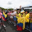 Rigoberto Urán compartiendo con fans colombianos en Francia