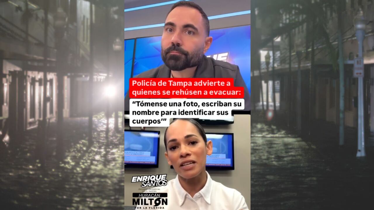 La llegada del huracán Milton ha llevado a la Policía de Tampa a emitir un llamado urgente, recomendando que los residentes que opten por quedarse escriban su nombre y fecha de nacimiento en el brazo para facilitar su identificación.