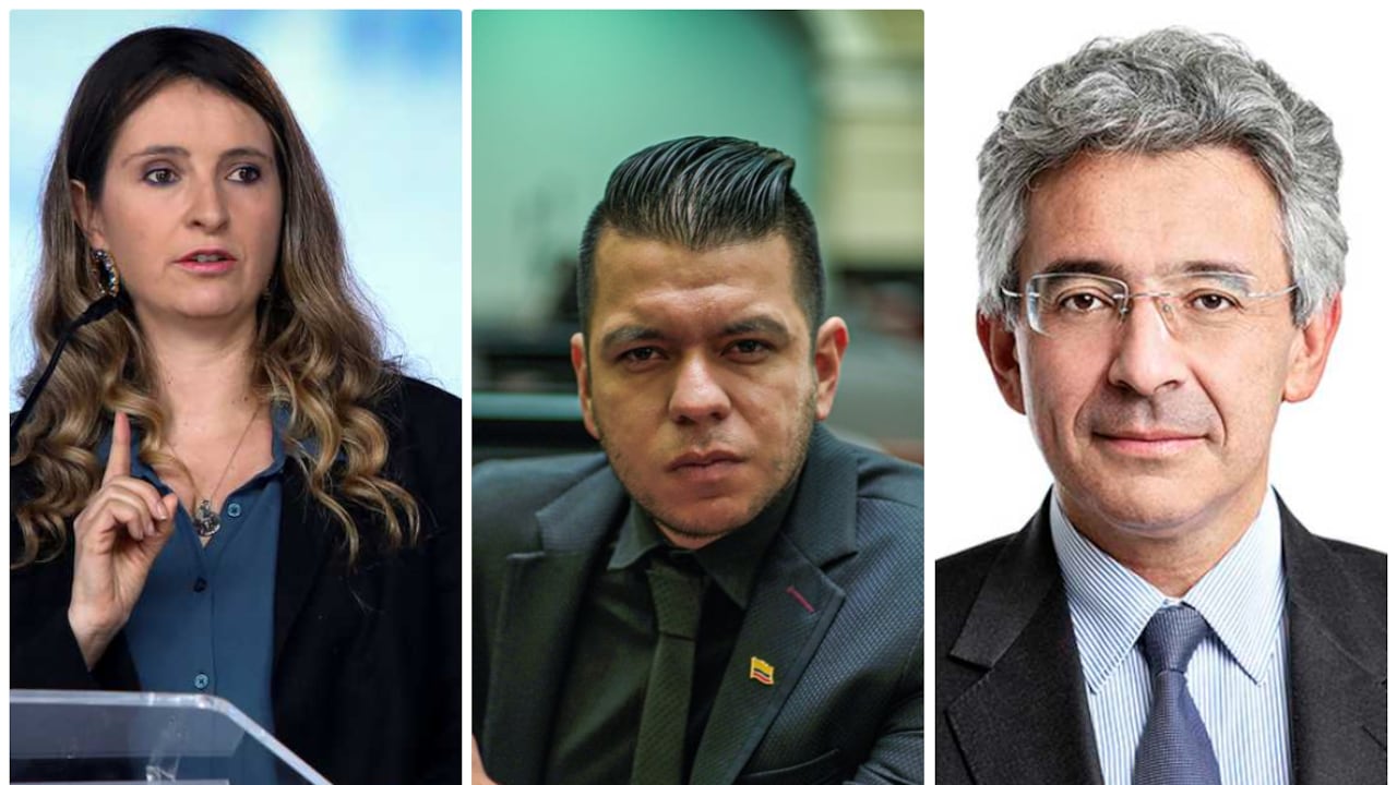 Paloma Valencia, Jota Pe Hernández y Enrique Gómez.