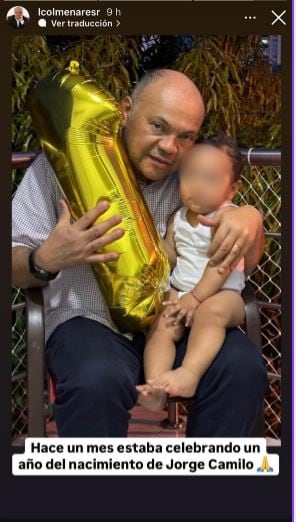 Luis Alonso Colmenares y su hijo pequeño