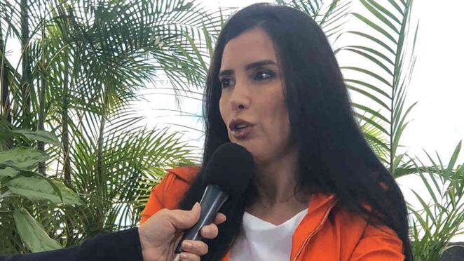 Aida Merlano, excongresista, desde su sitio de reclusión en Caracas