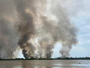 Quemas en parque Isla Salamanca que afecta calidad del aire en Barranquilla.