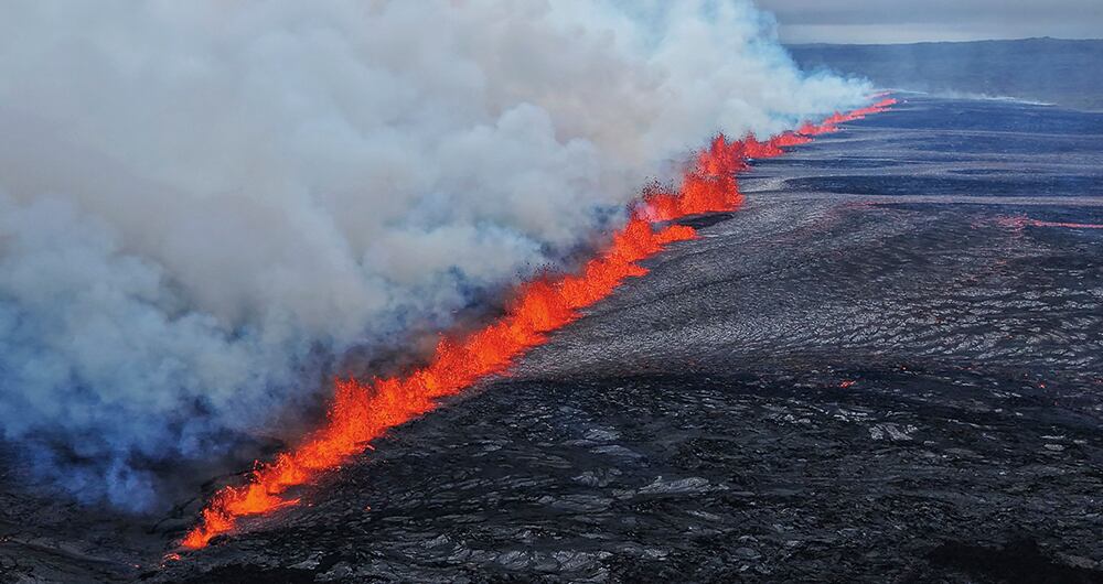 Volcán que ha hecho erupción nueve veces en Islandia