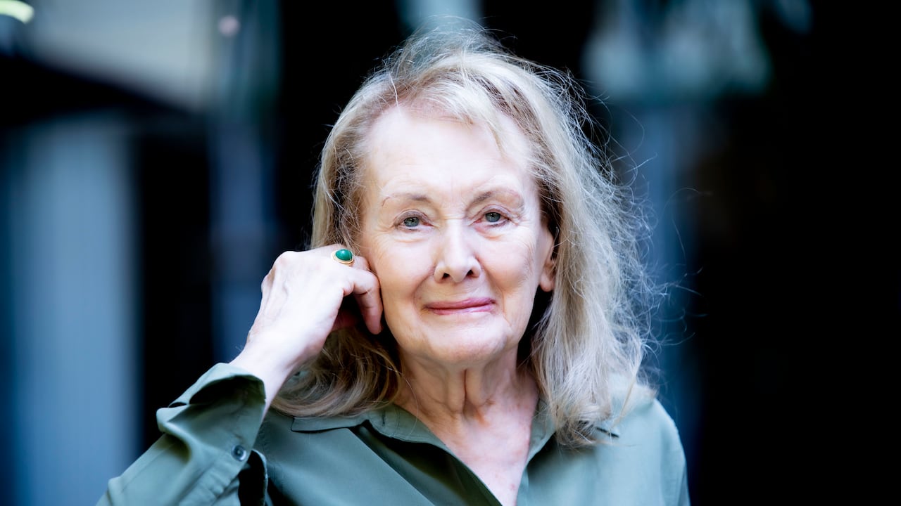 Annie Ernaux en Torino, Italia, el 21 de mayo de 2022. Foto de Leonardo Cendamo/Getty Images.