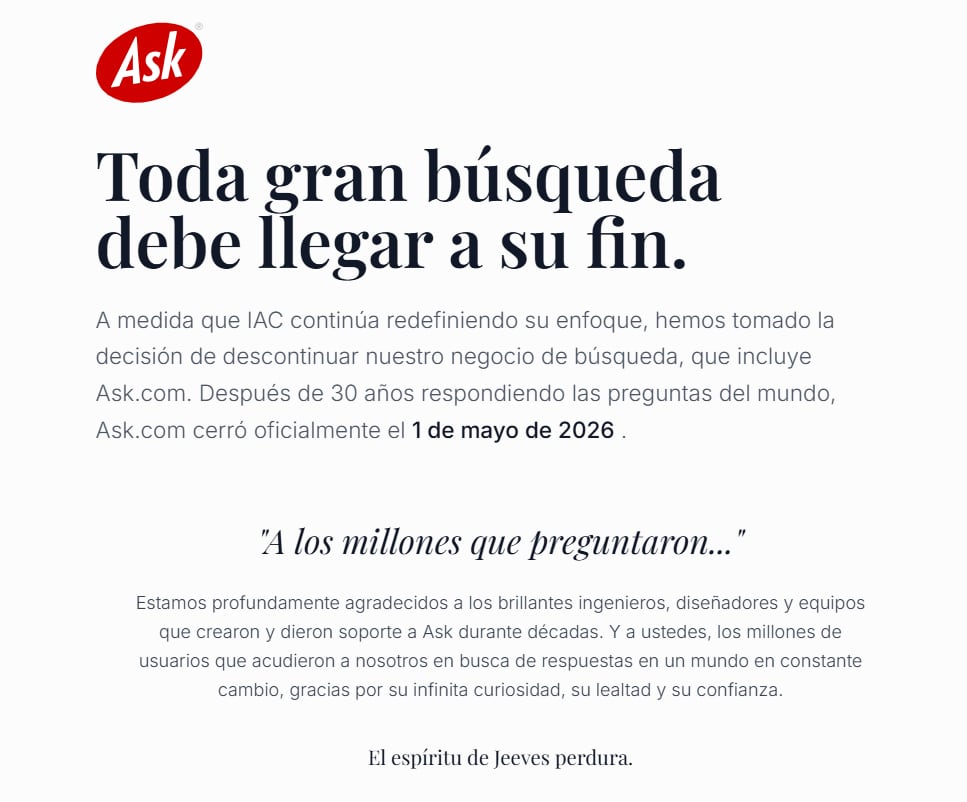 La plataforma se despidió con un mensaje cargado de reconocimiento y memoria.