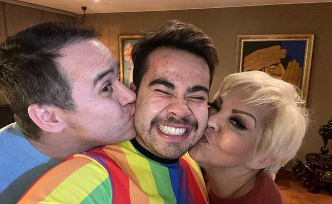 'La Gorda' Fabiola', 'Polilla' y su hijo.