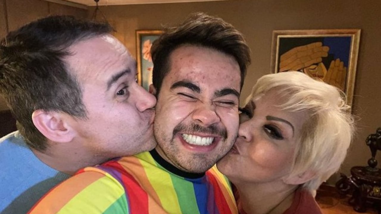 'La Gorda' Fabiola', 'Polilla' y su hijo.