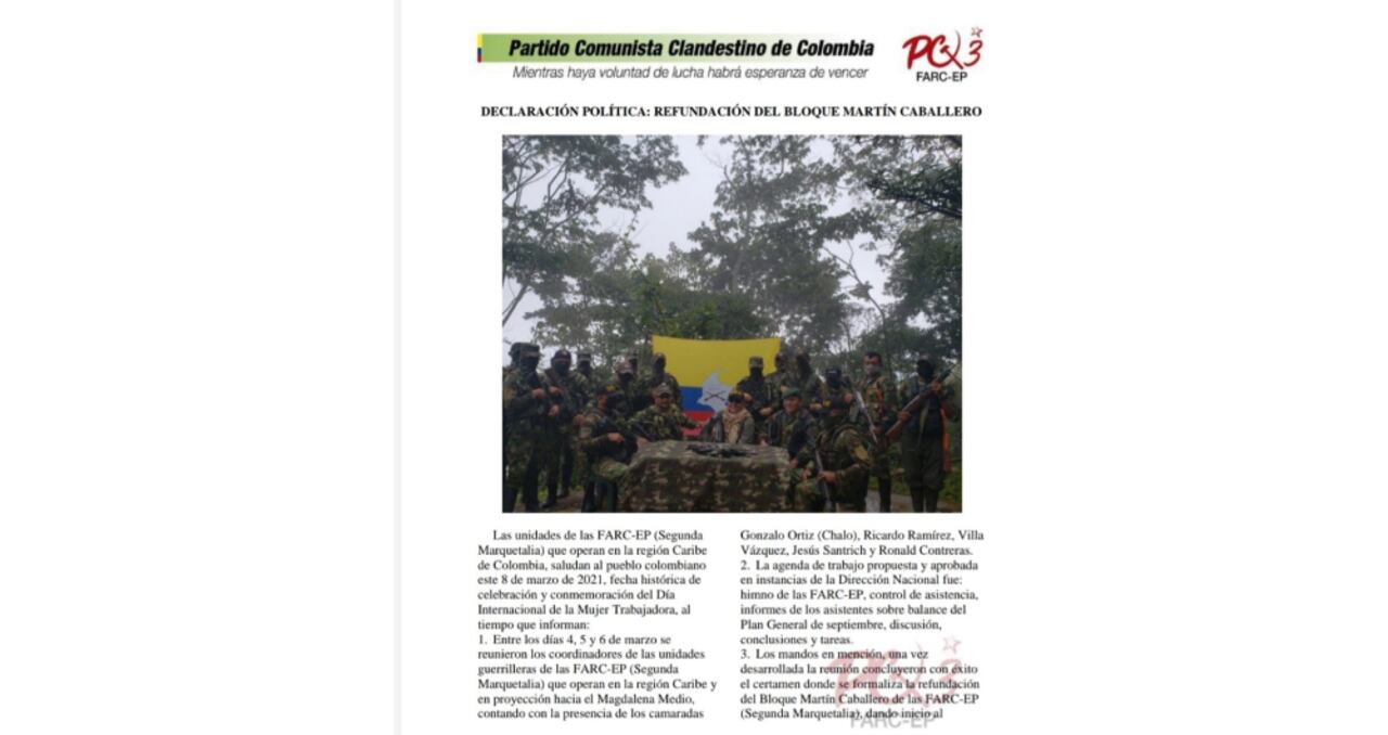 Comunicado disidencias