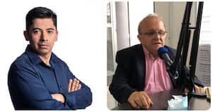 Senador electo Ariel Ávila, y el periodista Manuel Salazar.
