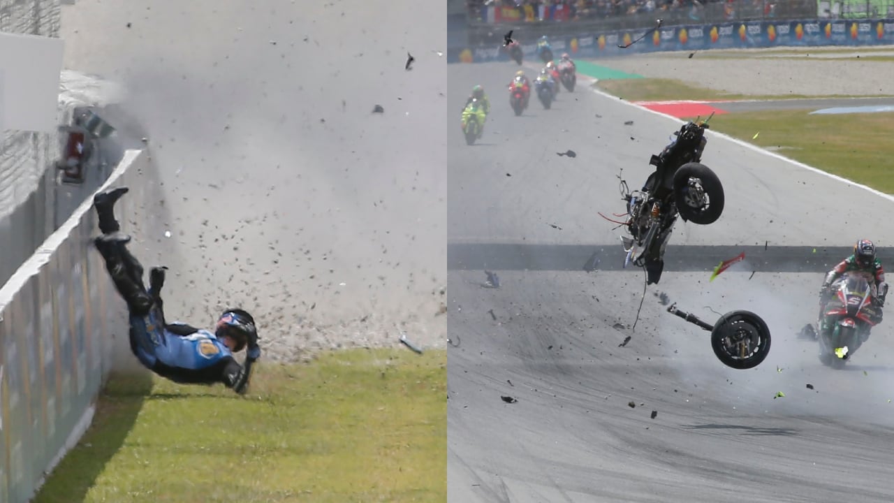 Accidente de Álex Márquez en el Moto GP.