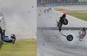 Accidente de Álex Márquez en el Moto GP.