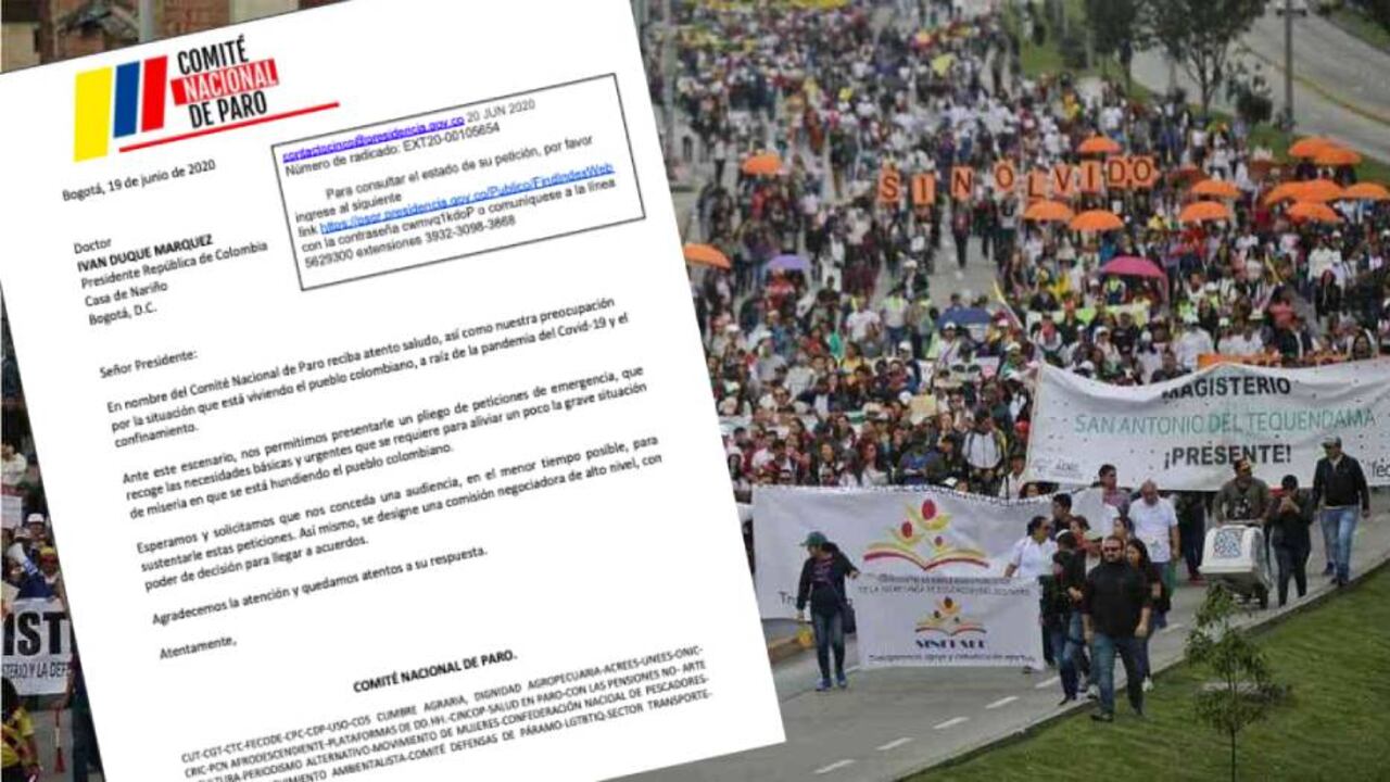 El Comité del Paro le presentó al gobierno un pliego de emergencia, que se suma al presentado a finales del año pasado. Entre otras, piden que se cree una renta básica.