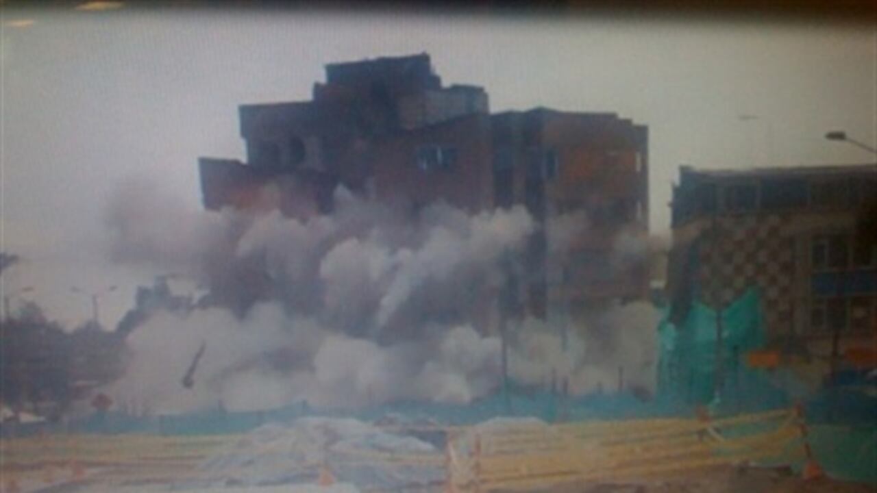 Así fue la explosión contralada en el occidente de Bogotá.