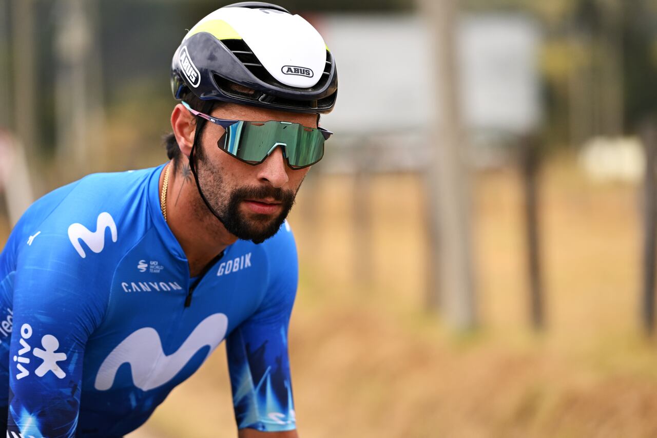 TUNJA, COLOMBIA - FEBRUARY 05: Fernando Gaviria of Colombia and Movistar Team during the Movistar Team training prior to the 4th Tour Colombia 2024 on February 04, 2025 in Tunja, Colombia. (Photo by Maximiliano Blanco/Getty Images)
