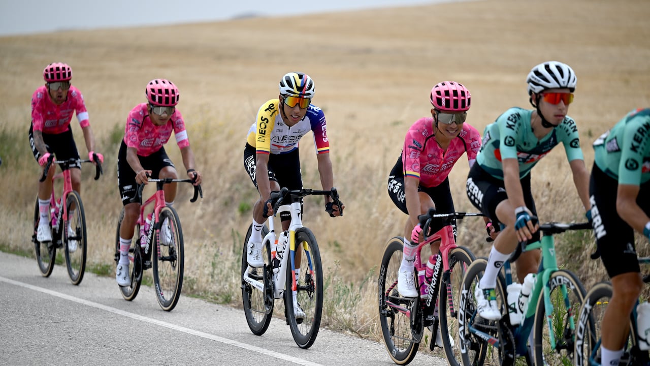 BUNIEL, SPAIN - AUGUST 06: Egan Bernal of Colombia and Team INEOS Grenadiers competes during the 47th Vuelta a Burgos 2025, Stage 2 a 161.6km stage from Cilleruelo de Abajo to Buniel on August 06, 2025 in Buniel , Spain. (Photo by Antonio Baixauli/Getty Images)