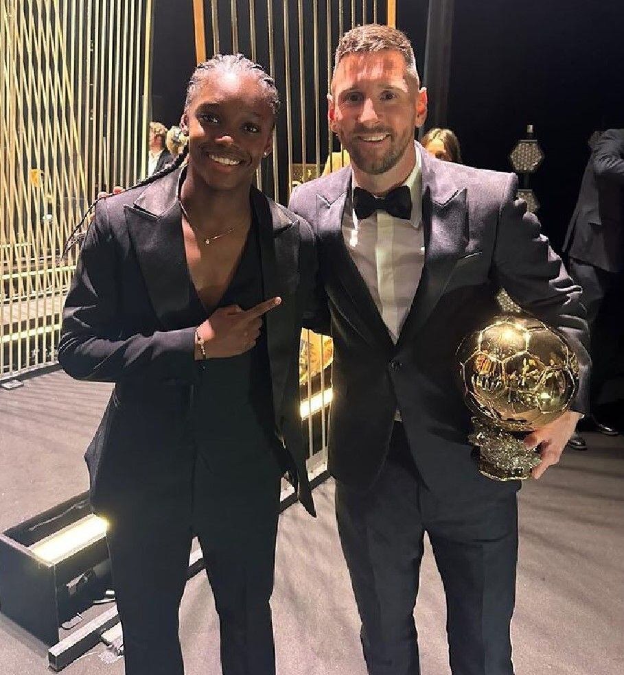 La fotografía que compartió Linda Caicedo junto a Messi.